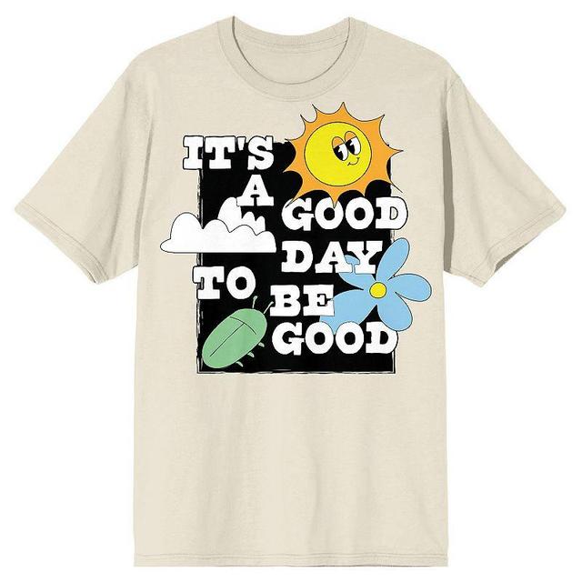 Mens Positive Vibes Be Good Tee White Product Image