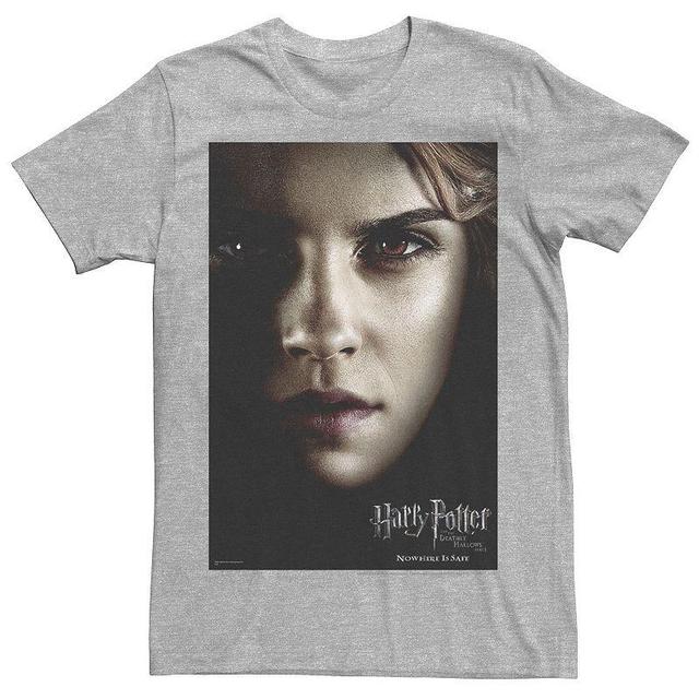 Mens Harry Potter Deathly Hallows Hermoine Poster Graphic Tee Athletic Grey Product Image