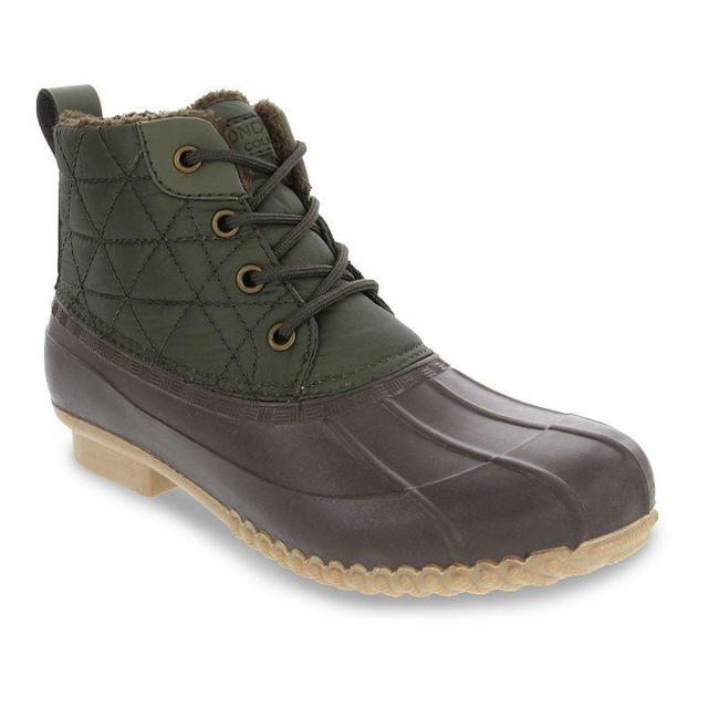 London Fog Winley Womens Water-Resistant Duck Boots Green Product Image