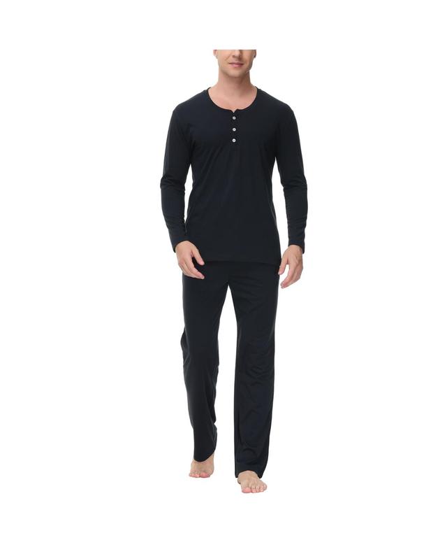 Ink+Ivy Mens Two Piece Henley Pajama Set Product Image