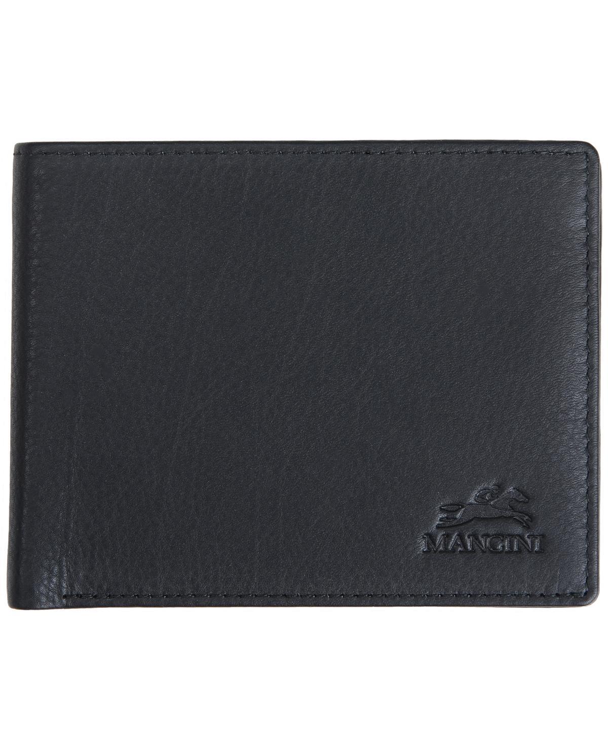 MANCINI Monterrey Collection Black Leather RFID Secure Wallet with Coin Pocket Product Image