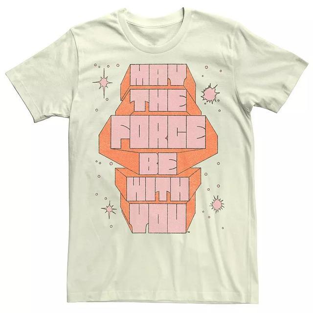 Mens Star Wars May The Force Be With You Retro Text Tee Product Image