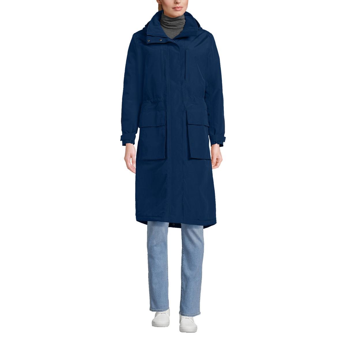 Petite Lands End Squall Waterproof Insulated Winter Stadium Maxi Coat, Womens Product Image