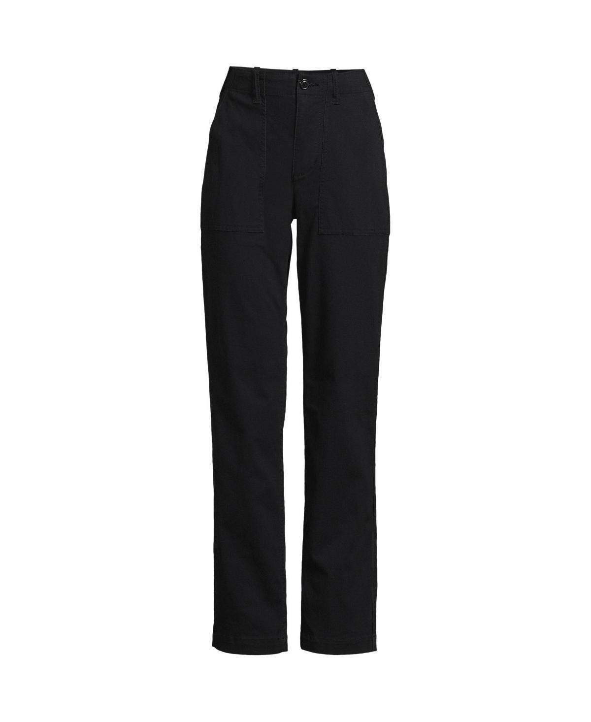 Womens Lands End High Rise Chino Utility Pants Product Image