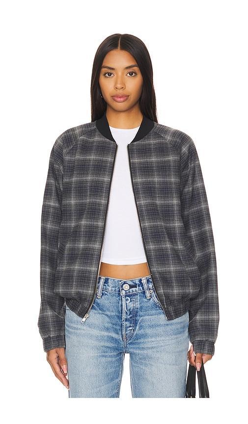 Plaid Bomber Jacket Product Image