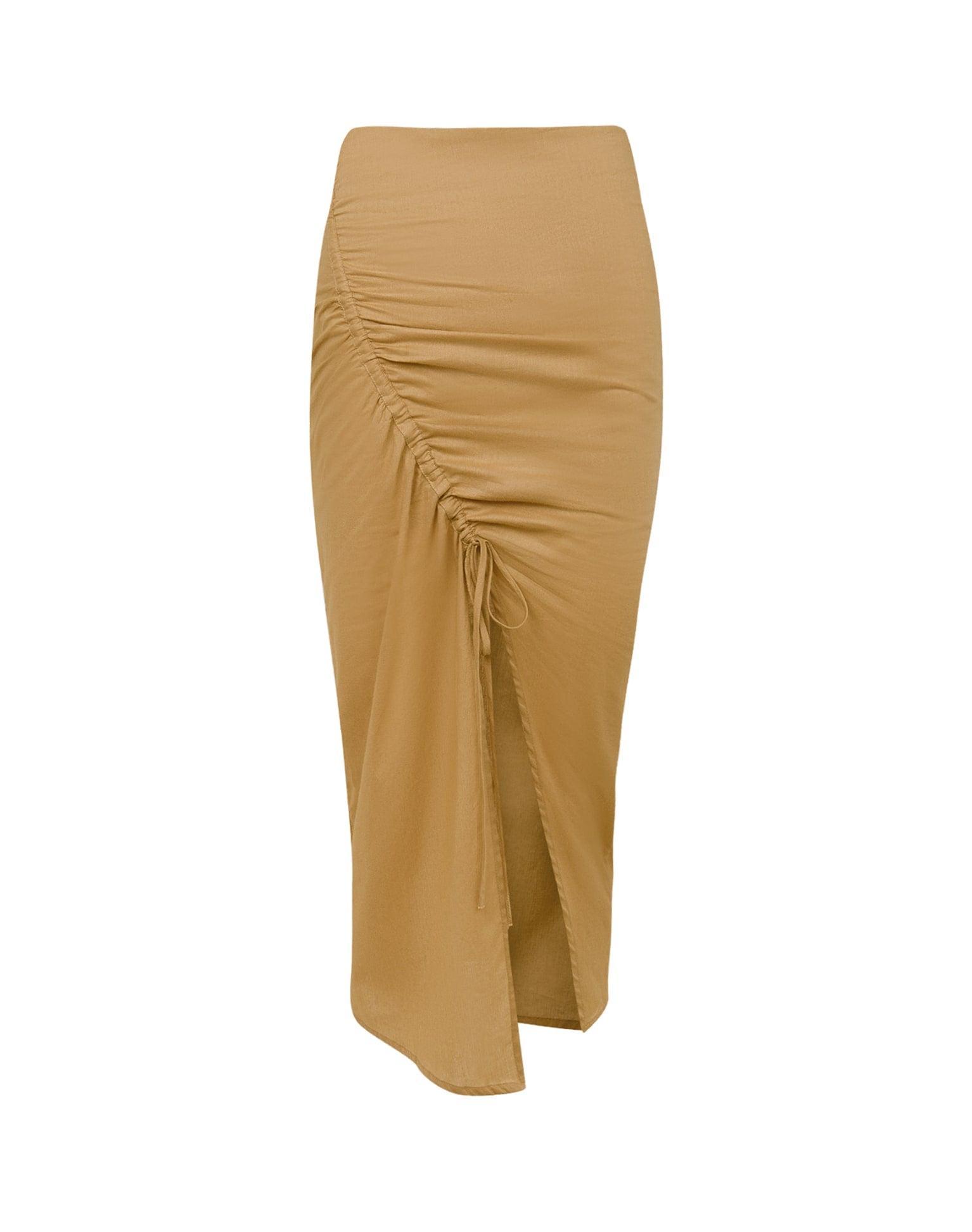 Misa Midi Skirt (exchange only) - Walnut Product Image