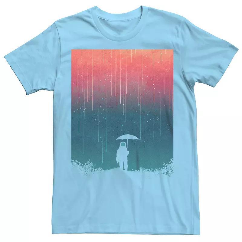 Mens Astronaut Cosmic Rain Pour Graphic Tee Product Image