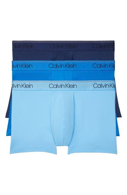 Calvin Klein Microfiber Stretch Wicking Low Rise Trunks, Pack of 3 Product Image