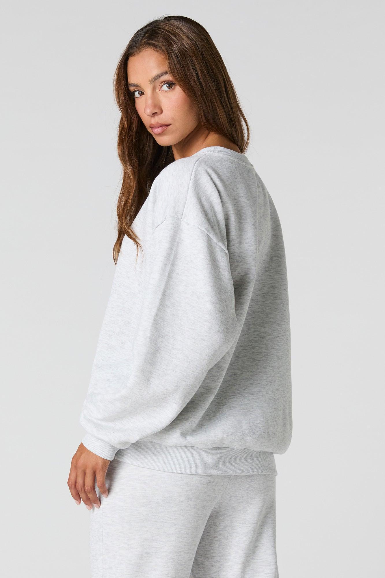 Oversized Fleece Sweatshirt Female Product Image