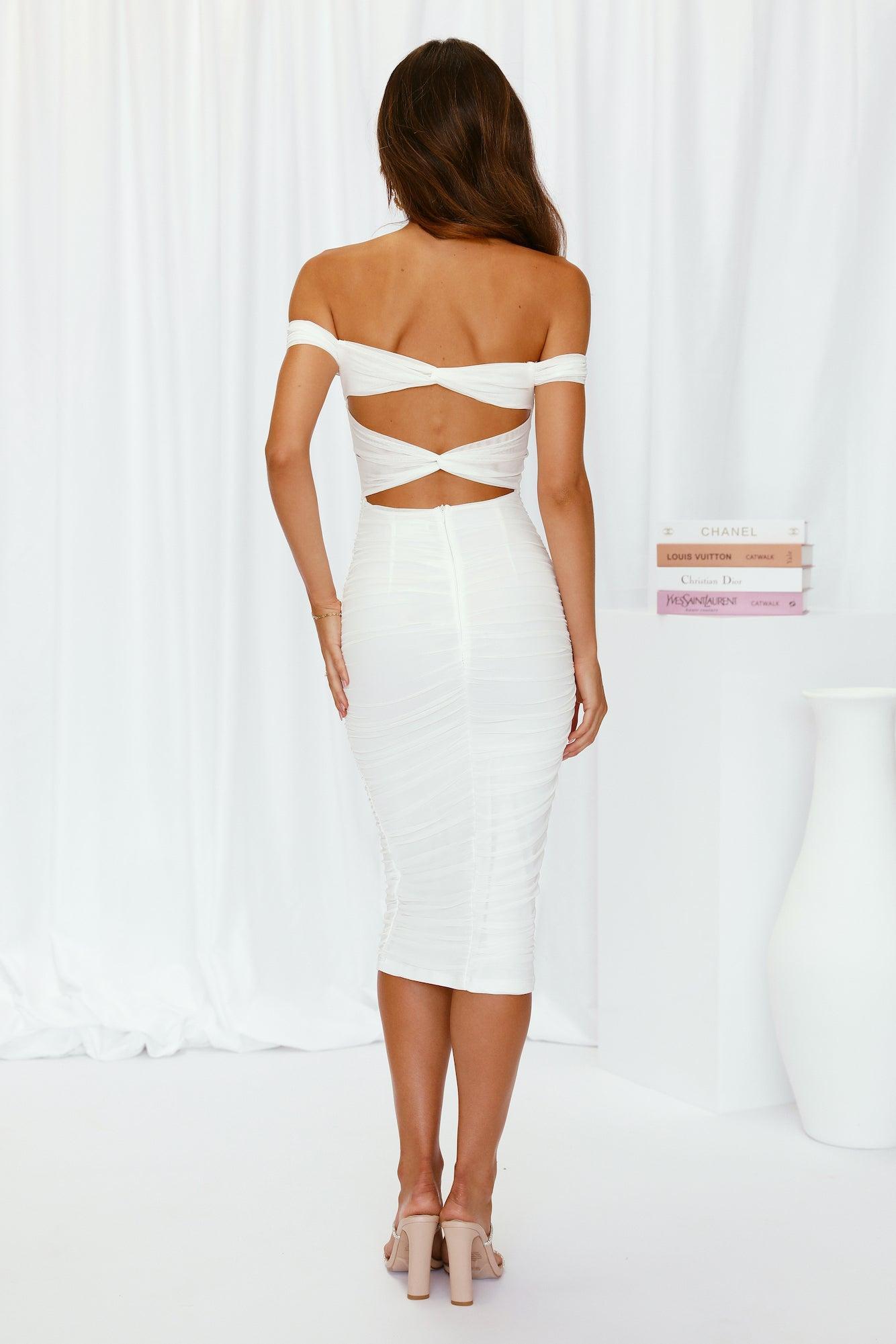 Wishing 4U Midi Dress White  Product Image