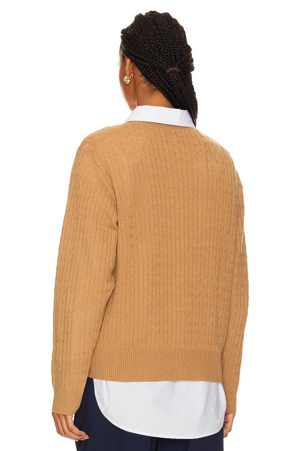 Cashmere Cropped Cable Crew BEVERLY HILLS x REVOLVE Product Image