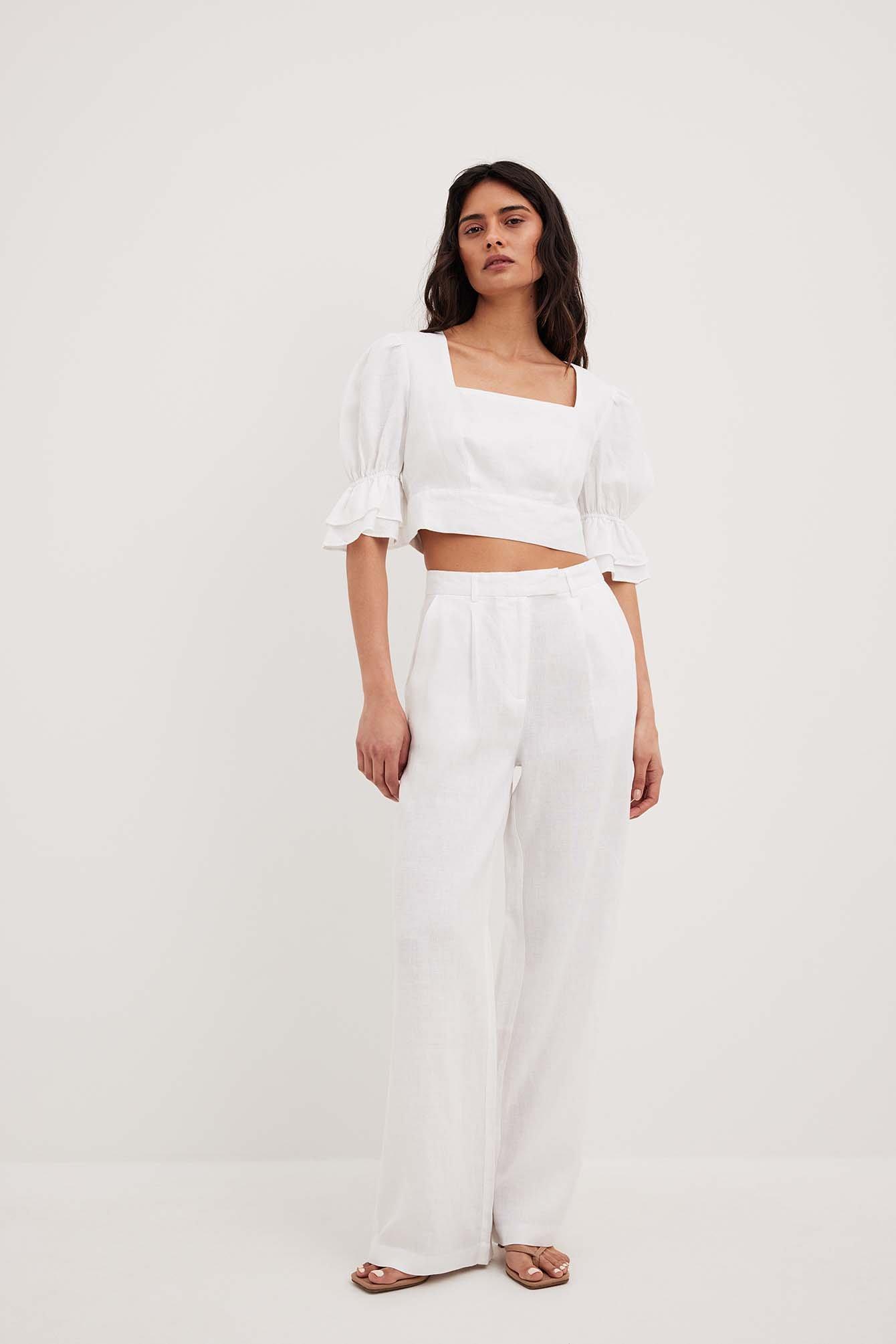 Linen Wide Leg Pants Product Image