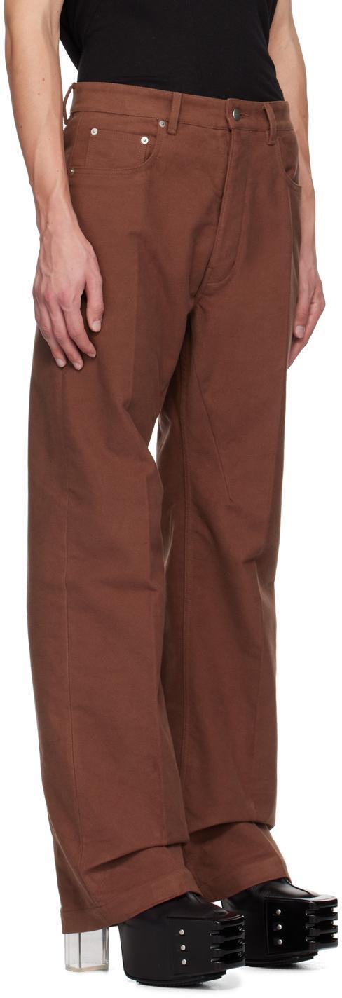 RICK OWENS Brown Porterville Geth Jeans In 93 Throat Product Image