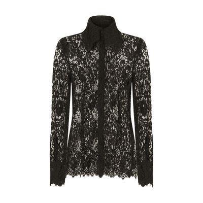 Lace Shirt In Black Product Image