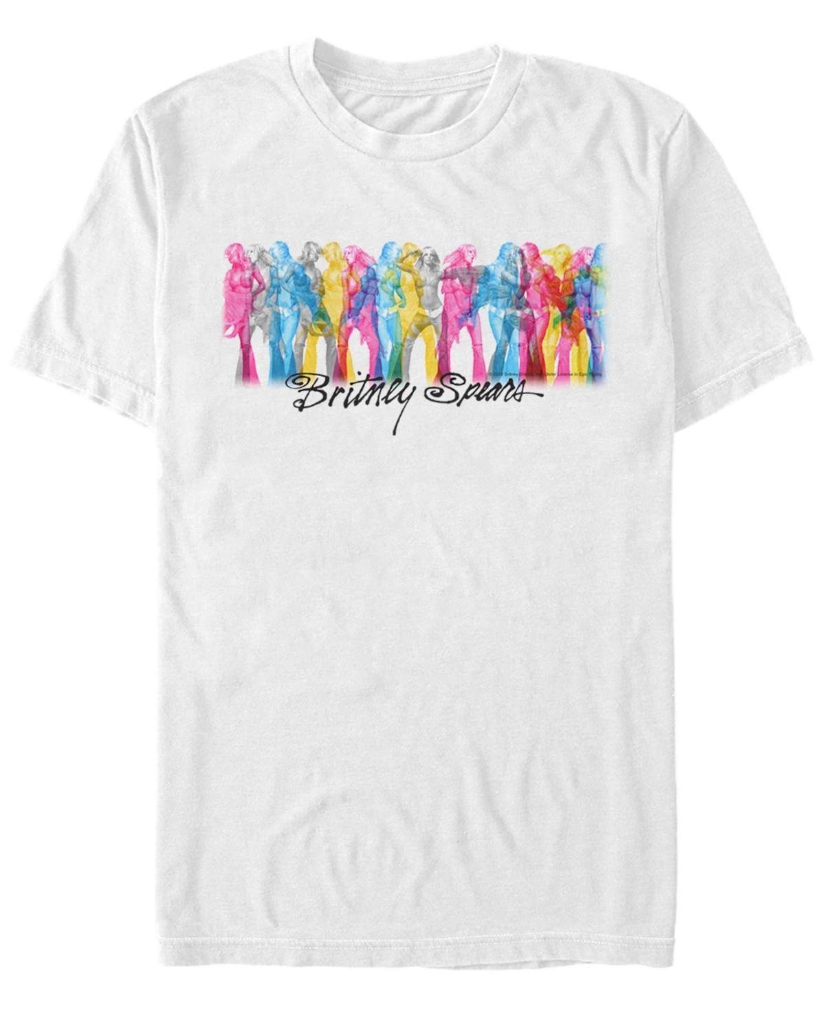 Mens Britney Spears Action Pose Colorful Silhouettes Tee Product Image