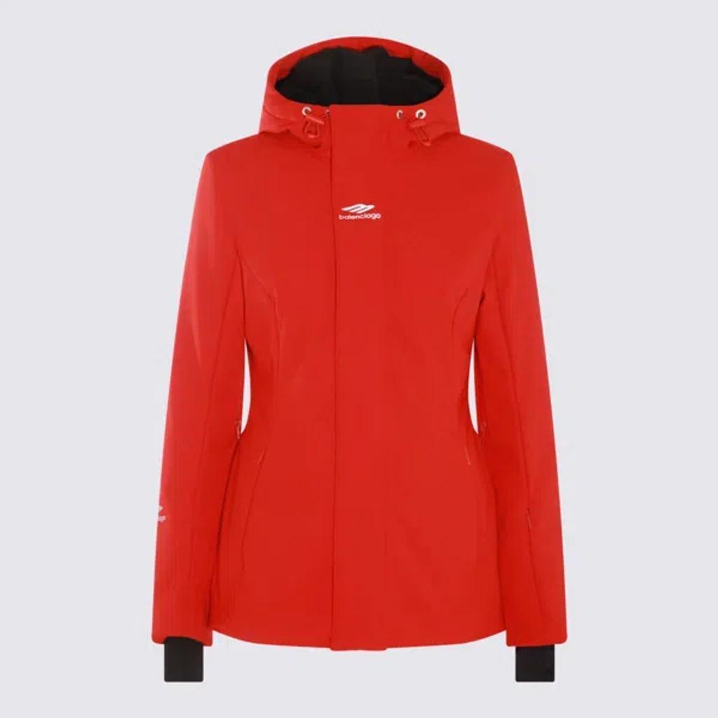 BALENCIAGA Ski Hourglass Parka Jacket In Red Product Image