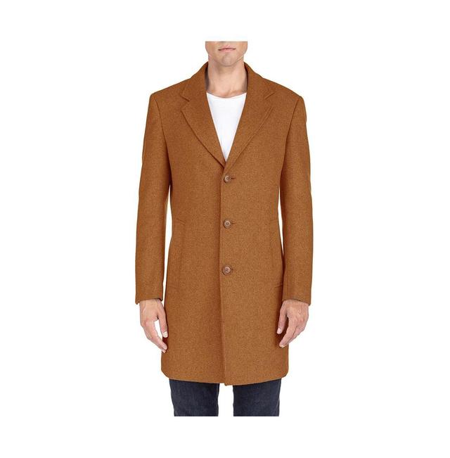 Braveman Mens Tailored Wool Blend Notch Collar Wool Blend Walker Car Coat Product Image