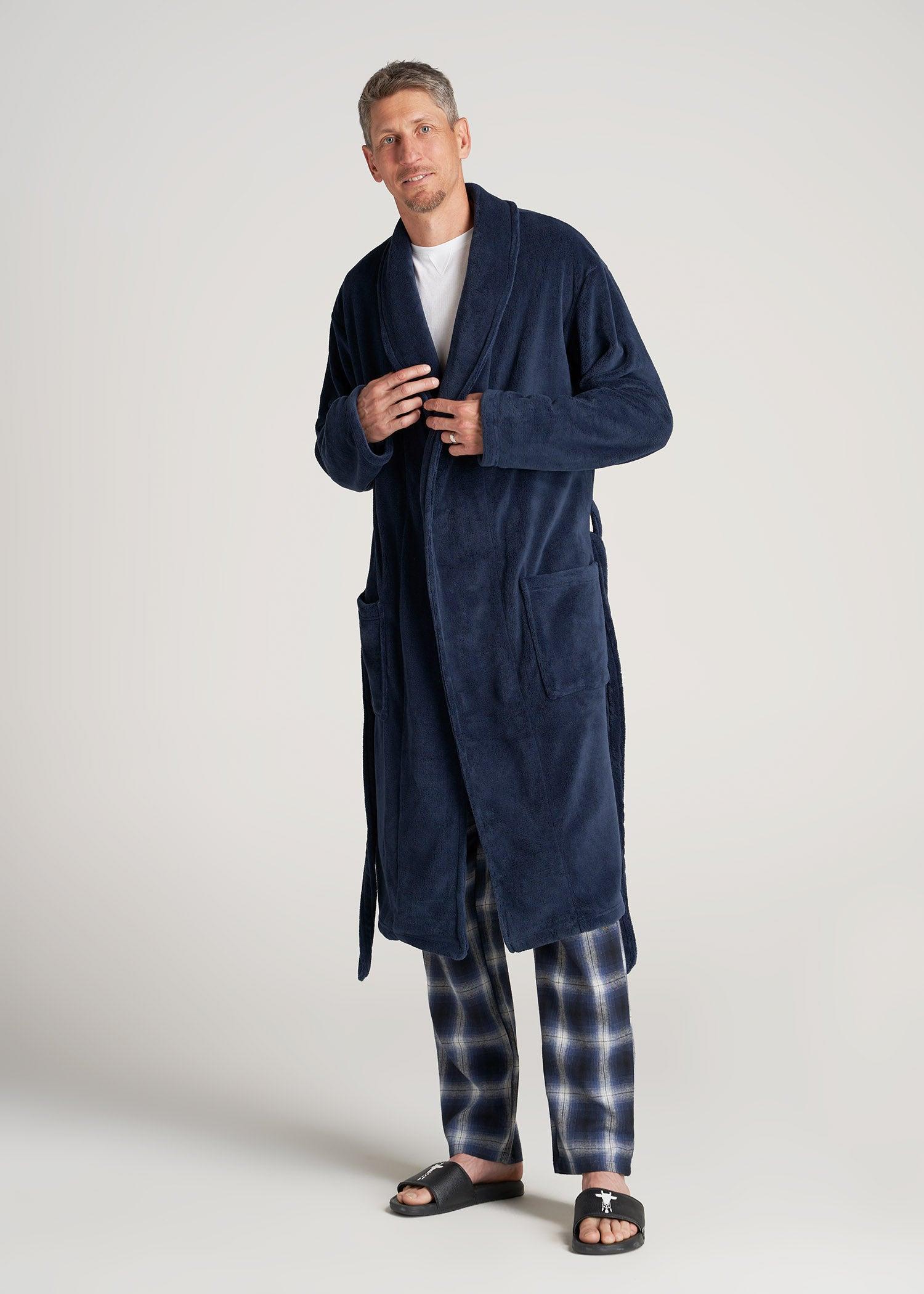 Tall Men's Robe in Navy Male Product Image