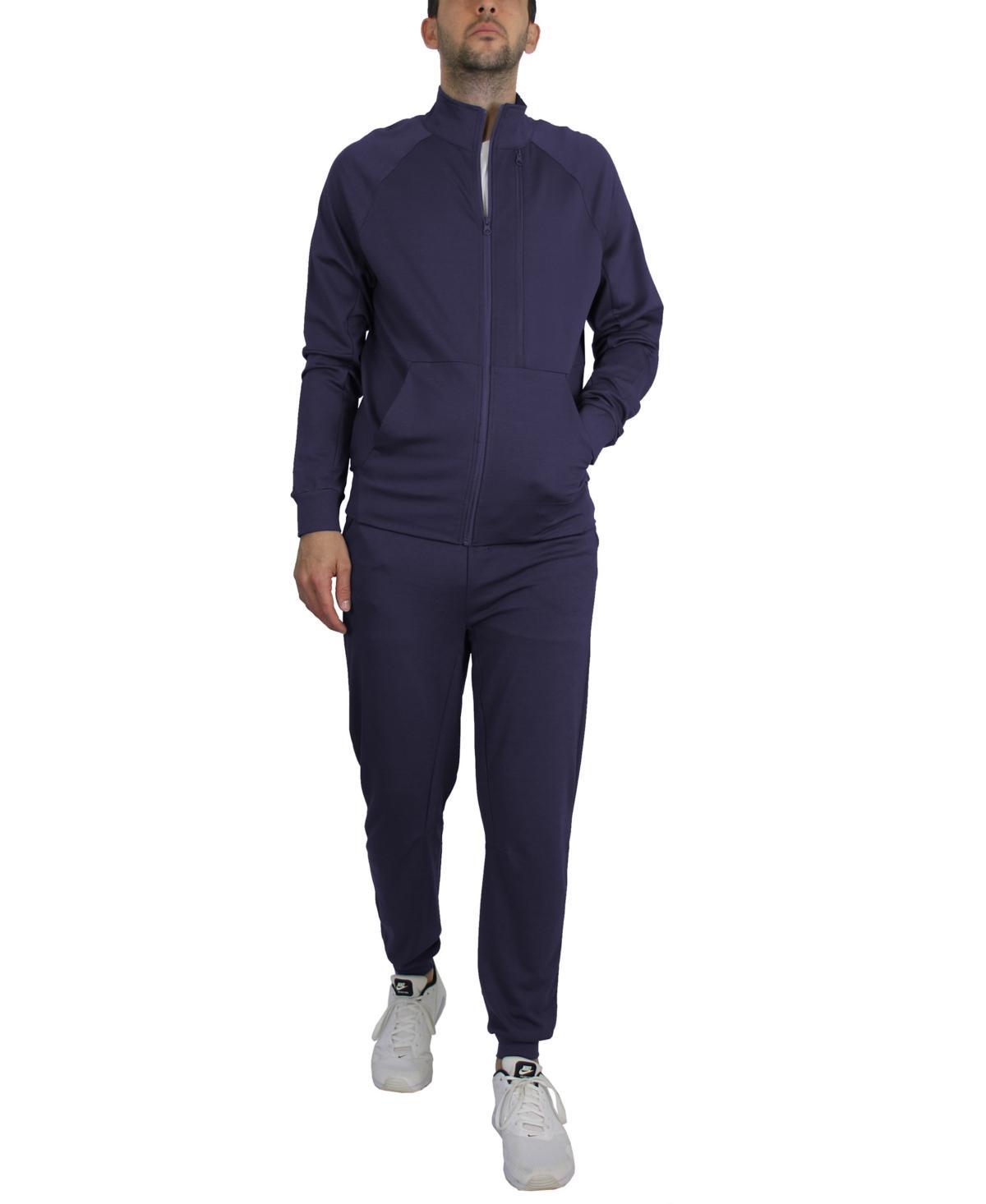 Blue Ice Mens Moisture Wicking Performance Active Track Jacket and Joggers, 2-Piece Set Product Image