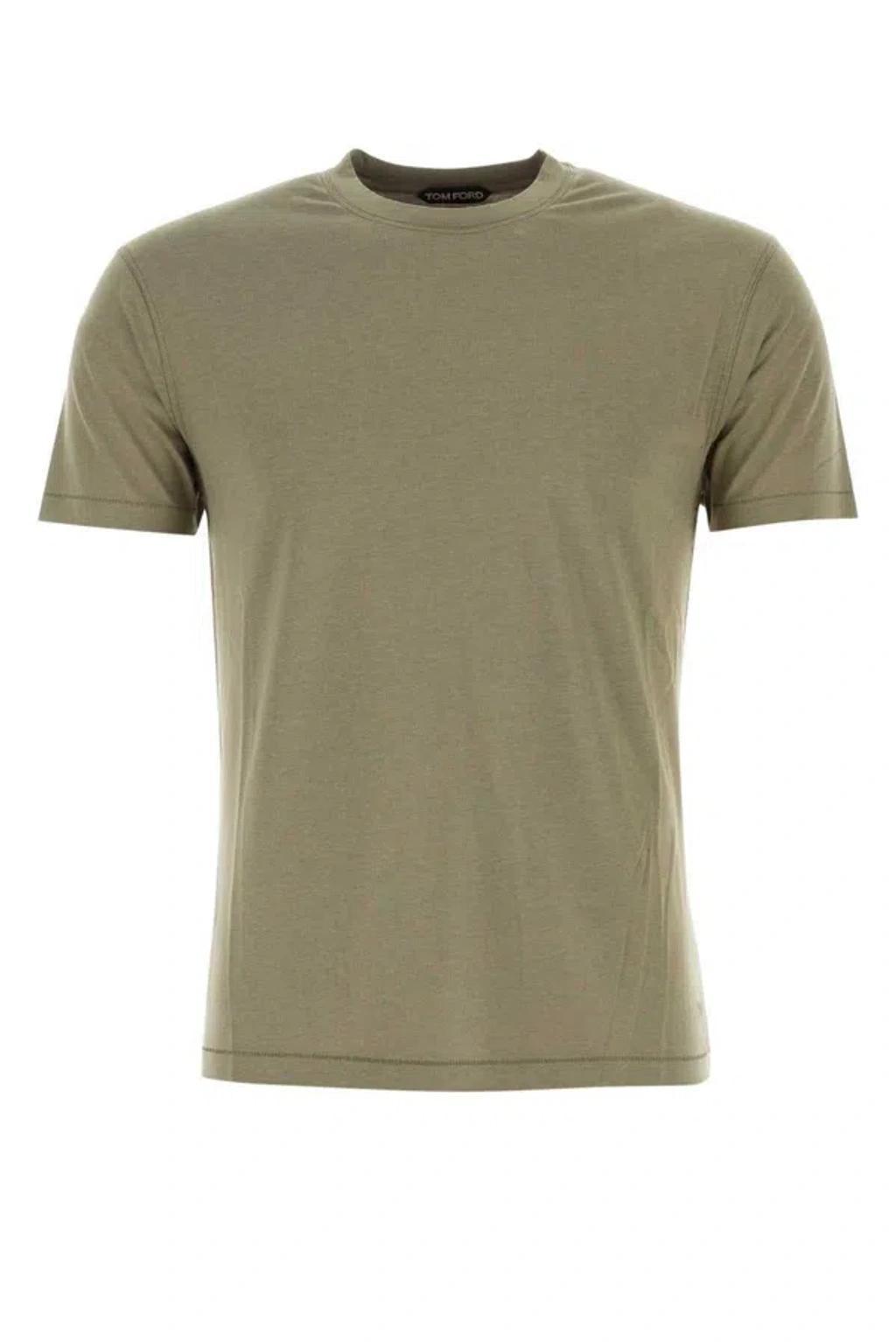 Crewneck Short-sleeved T-shirt In Green Product Image