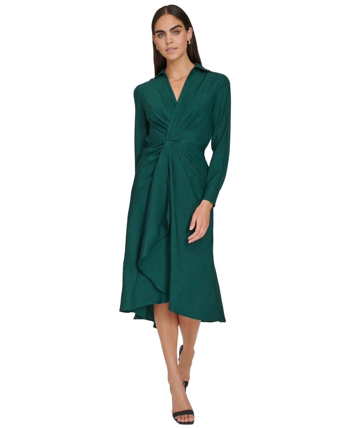 Calvin Klein Womens Pull-On Long-Sleeve A-Line Dress product image