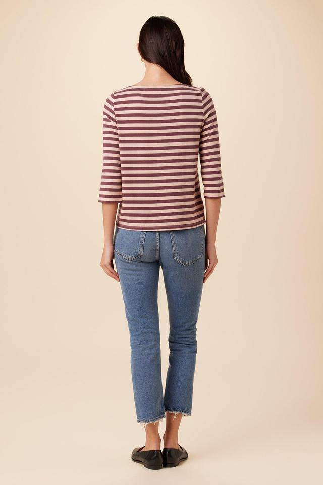 Cecelia Reverie Knit Tee - Maple Rose Stripe - ReAmour Product Image