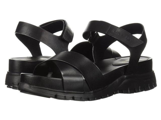 Cole Haan Zerogrand Crisscross Sandal (Black Leather Women's Shoes Product Image