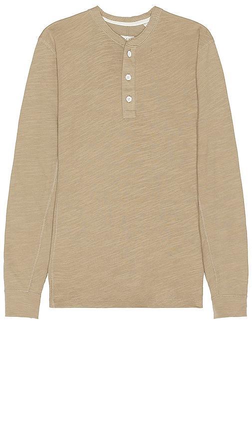 Rag & Bone Classic Henley Brown. (also in XL). Product Image