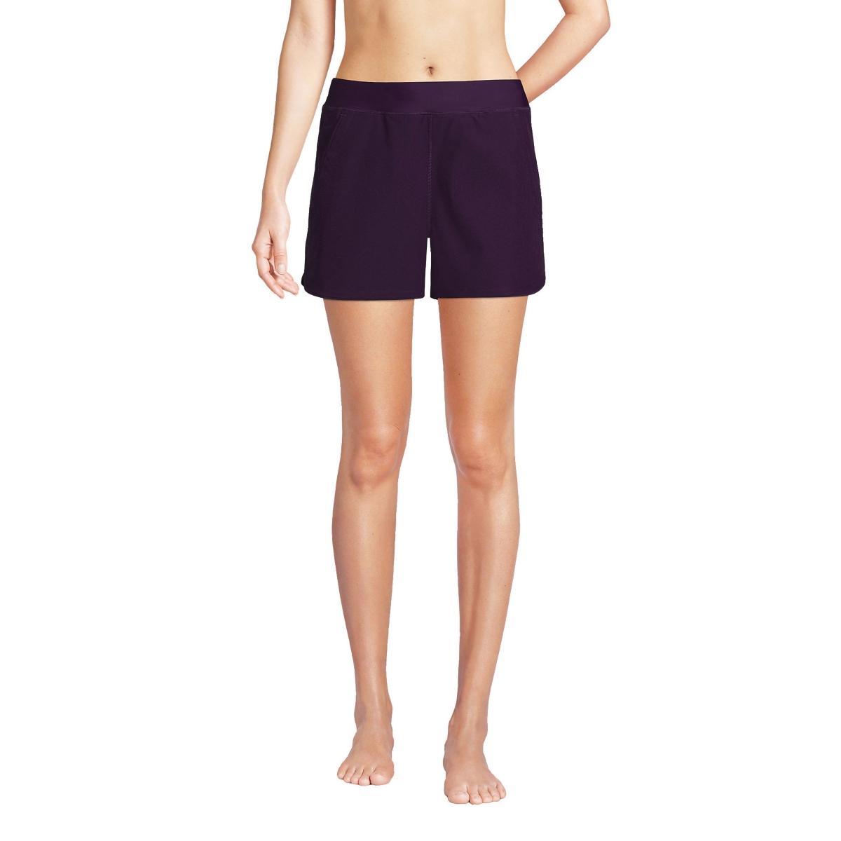 Womens Lands End 3 Quick Dry Swim Shorts With Panty Deep Blue Product Image