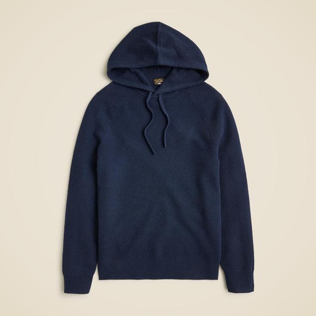 Cashmere waffle hooded sweater Product Image