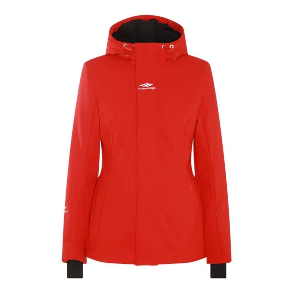 BALENCIAGA Ski Hourglass Parka Jacket In Red Product Image