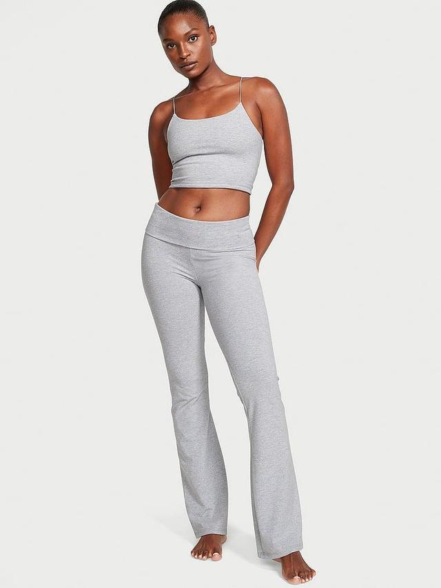 VS Cotton Yoga Foldover Flare Leggings Product Image