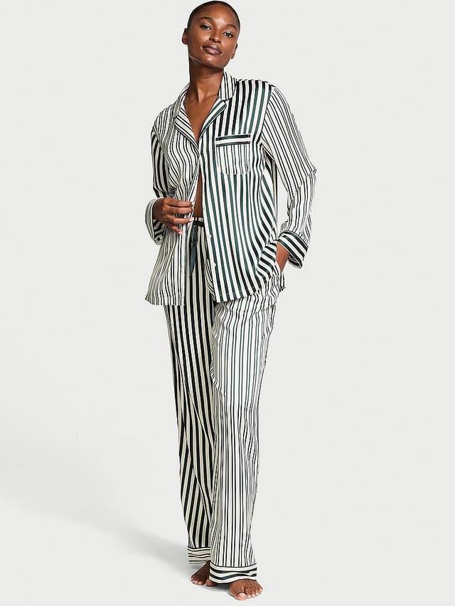 Glazed Satin Long Pajama Set Product Image