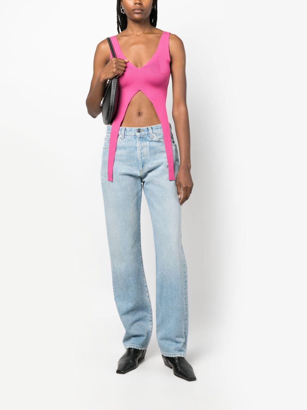 mid-rise straight-leg jeans Product Image