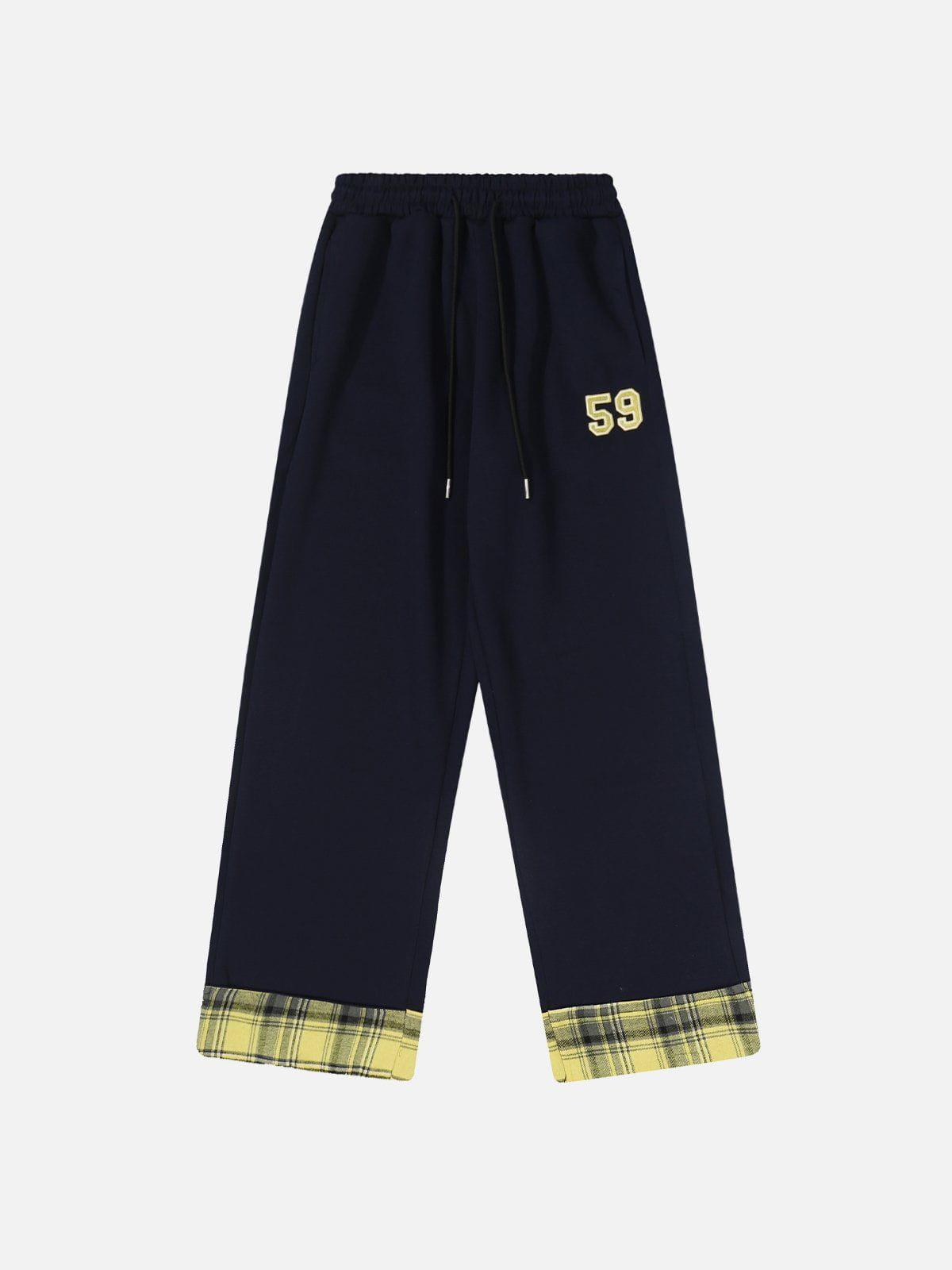 Aelfric Eden Plaid Patchwork Drawstring Pants Product Image