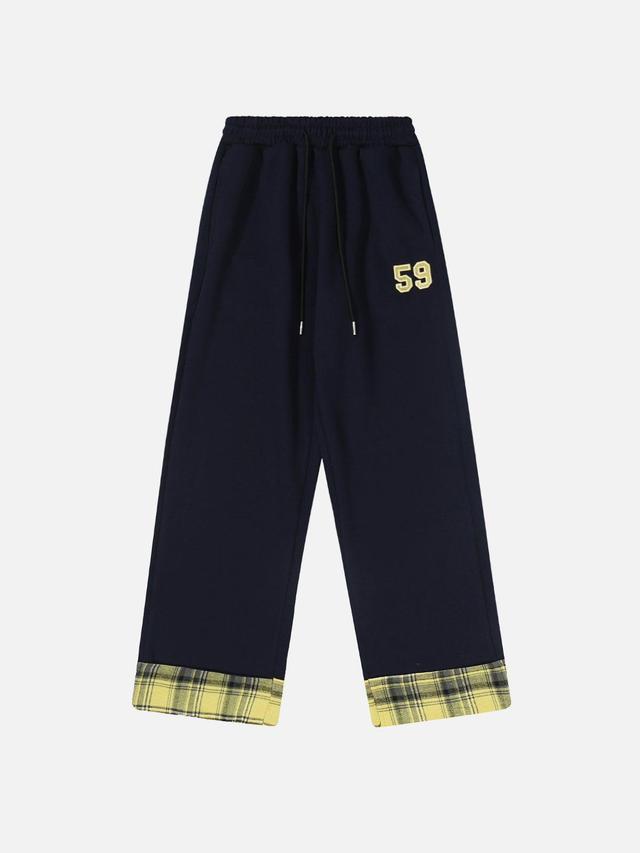 Aelfric Eden Plaid Patchwork Drawstring Pants Product Image