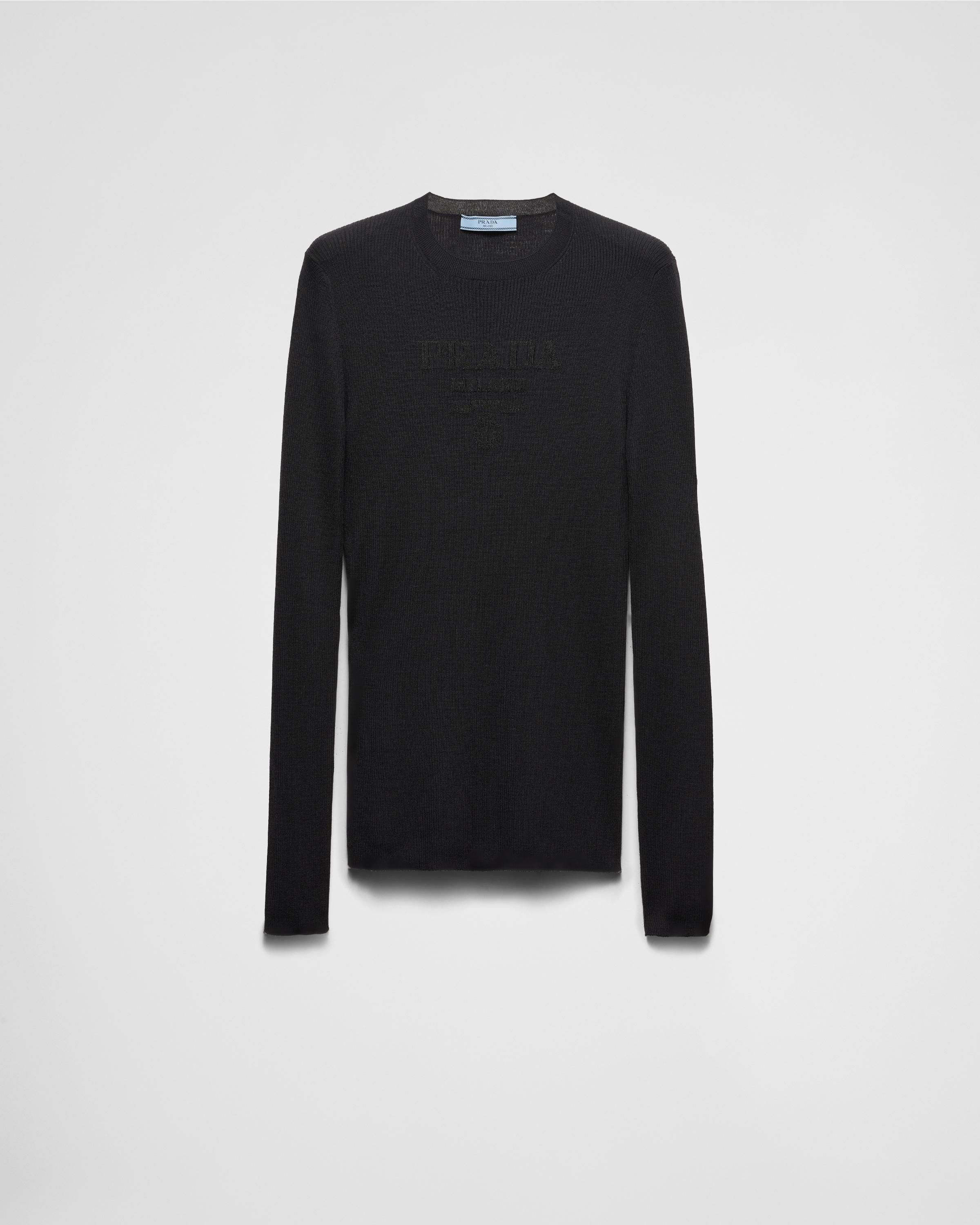 Superfine wool crew-neck sweater Product Image