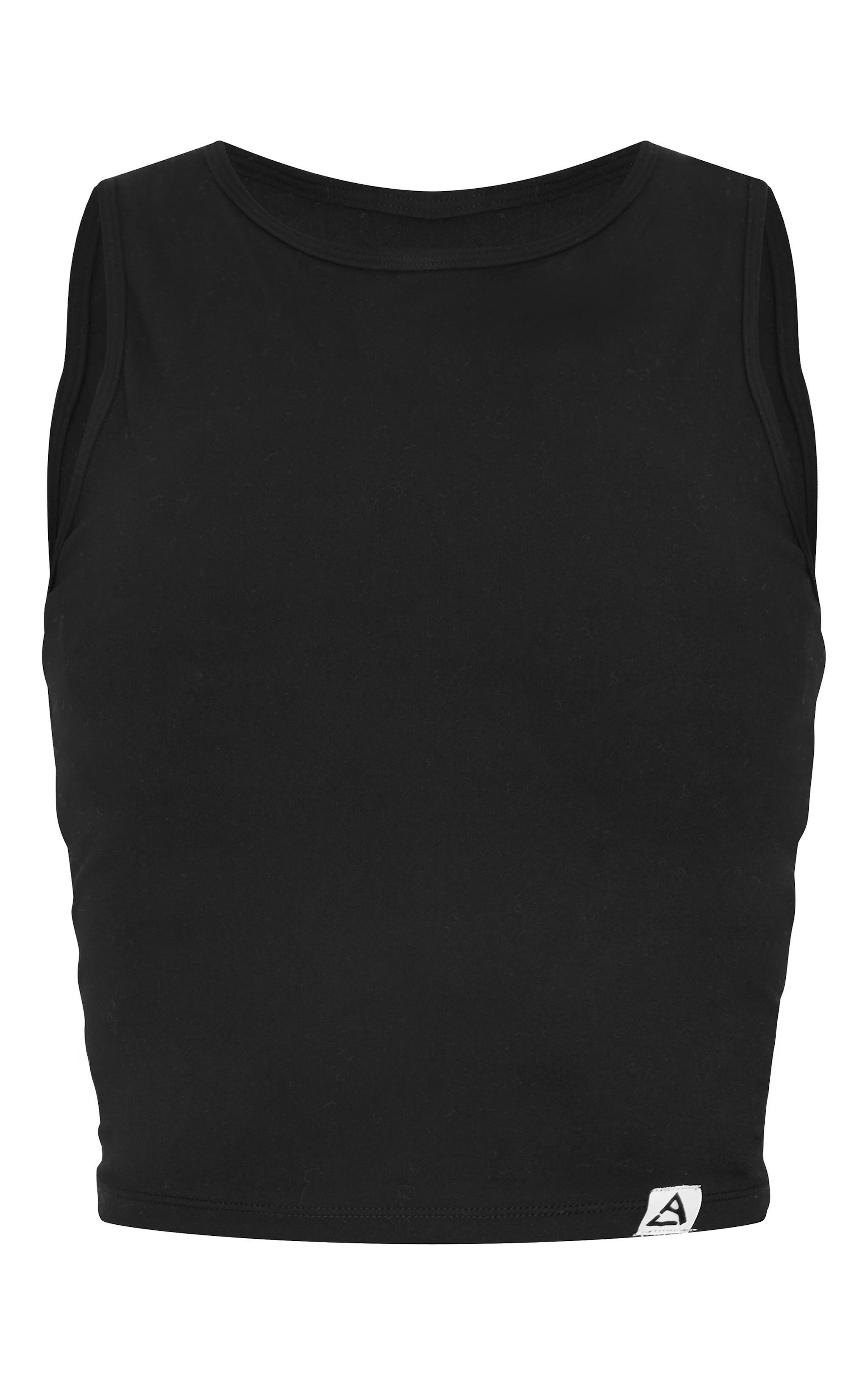 Black Sculpt Racer Longline Vest Product Image