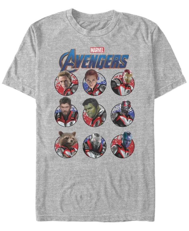 Mens Marvel Avengers Heroic Group Tee Athletic Grey Product Image