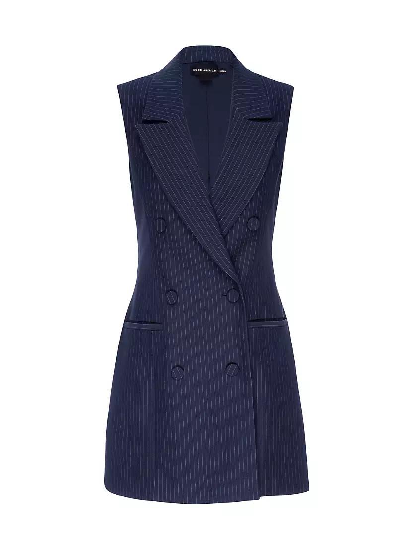 Pinstripe Sleeveless Blazer Minidress Product Image