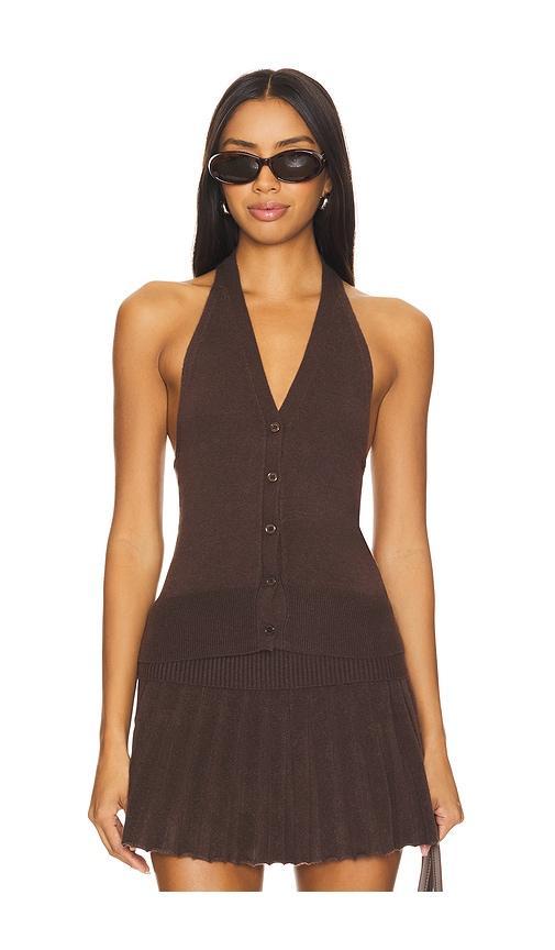 Lovers and Friends Milana Vest in Brown Product Image