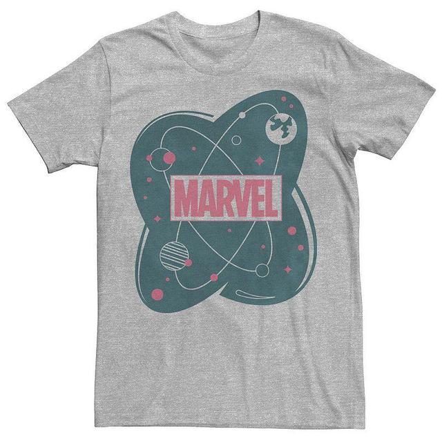 Mens Marvel Universe Retro Logo Tee Athletic Grey Product Image