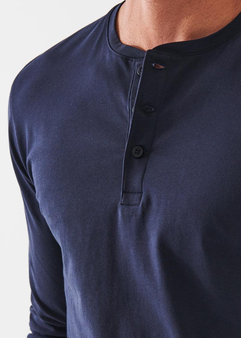 PATRICK ASSARAF PIMA COTTON STRETCH HENLEY Male Product Image