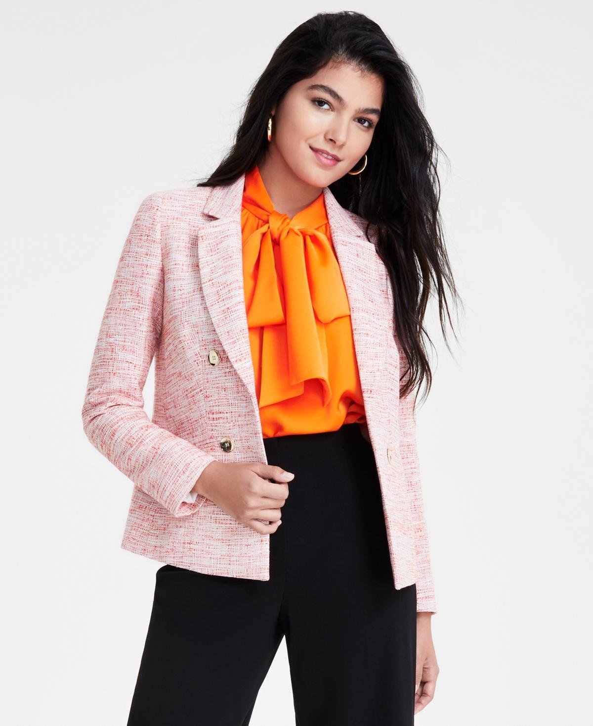 Women's Open-Front Long-Sleeve Tweed Blazer, Created for Macy's Product Image