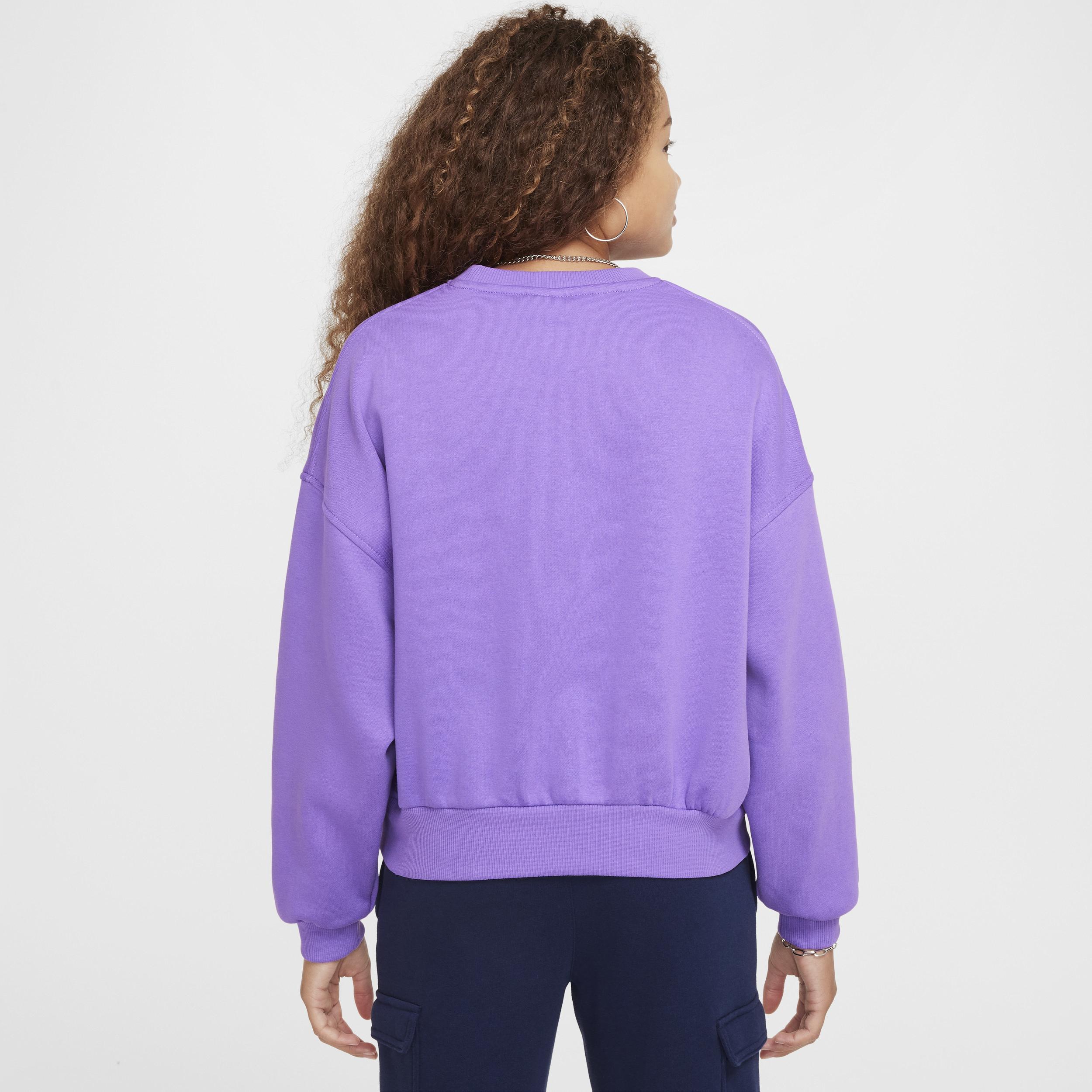 Women's Nike Sportswear Club Fleece Girls' Boxy Crew-Neck Sweatshirt Product Image