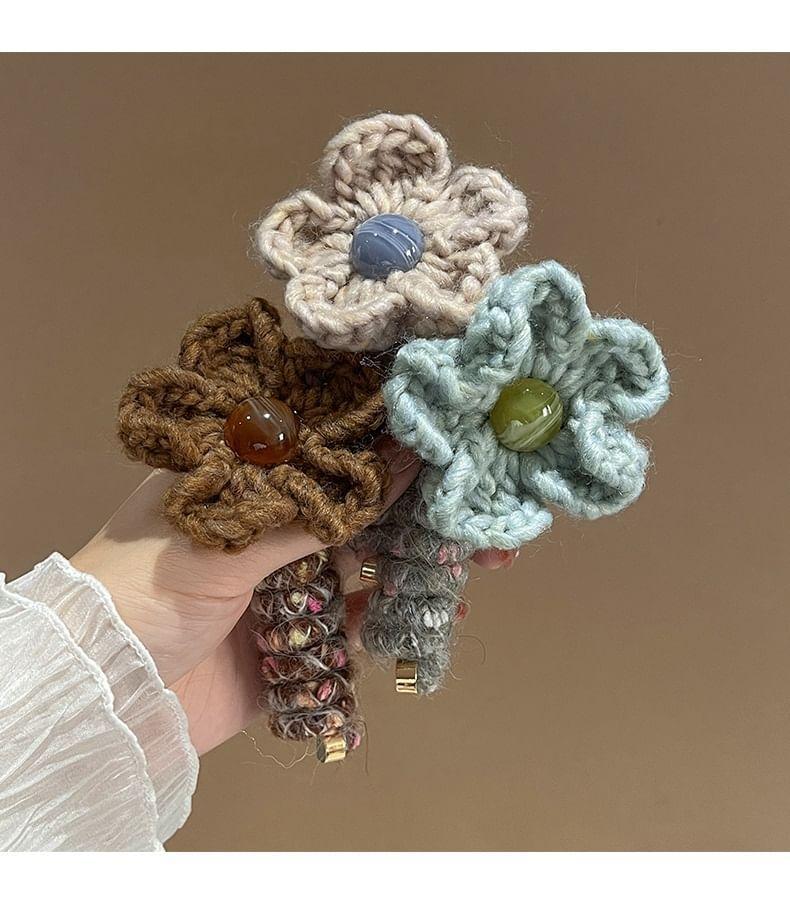 Floral Yarn Coil Hair Tie Product Image