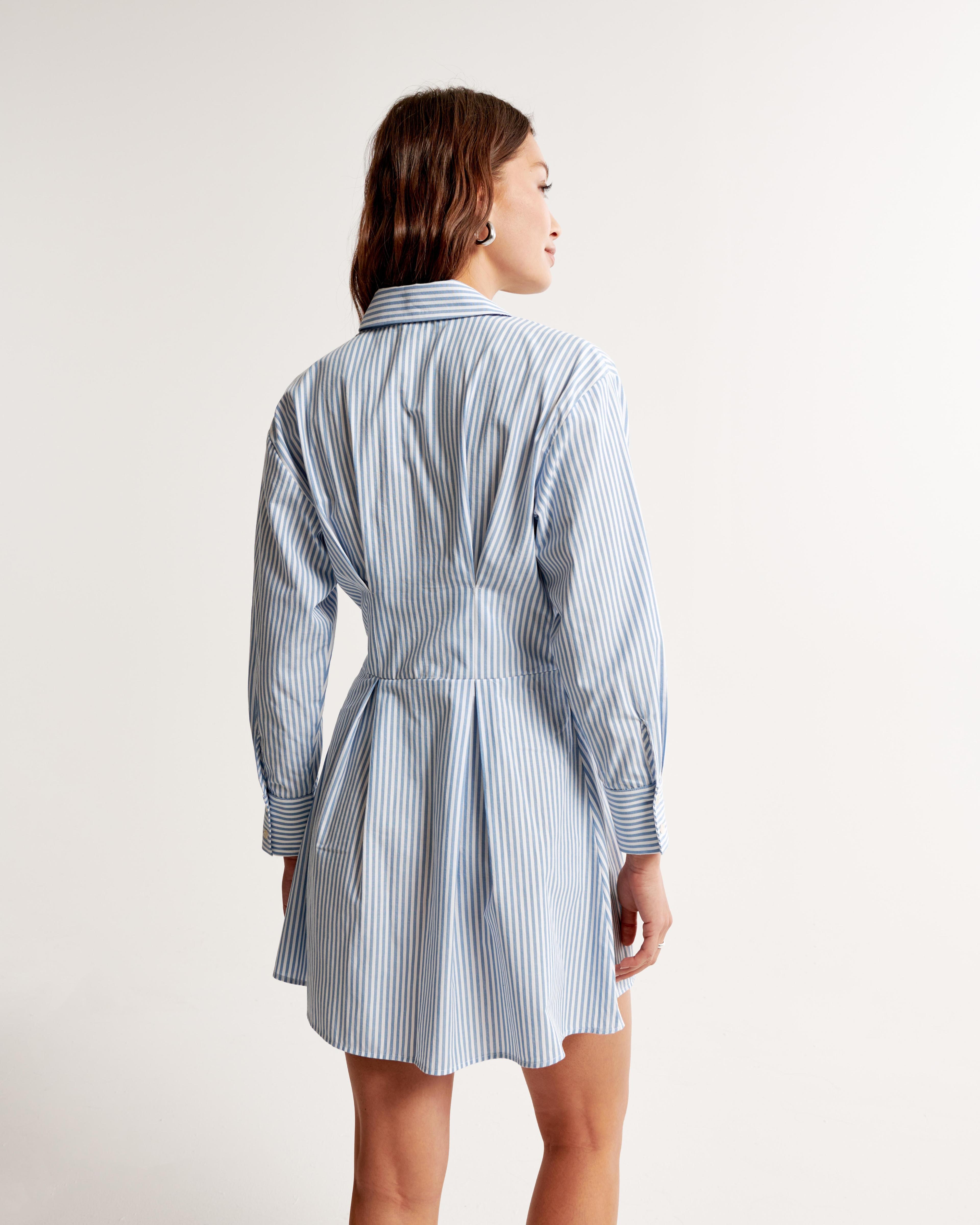 Long-Sleeve Poplin Shirt Dress Product Image