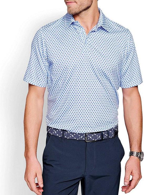 Johnston & Murphy XC4 Dotted Circle Performance Short Sleeve Polo Shirt Product Image