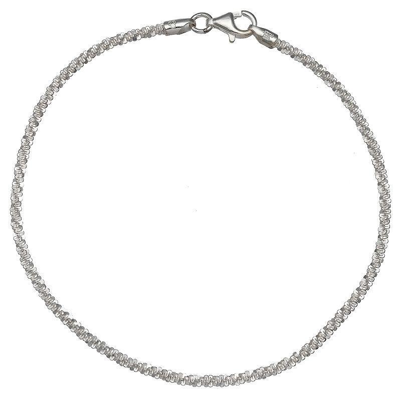 PRIMROSE Sterling Silver Popcorn Chain Bracelet, Womens Product Image