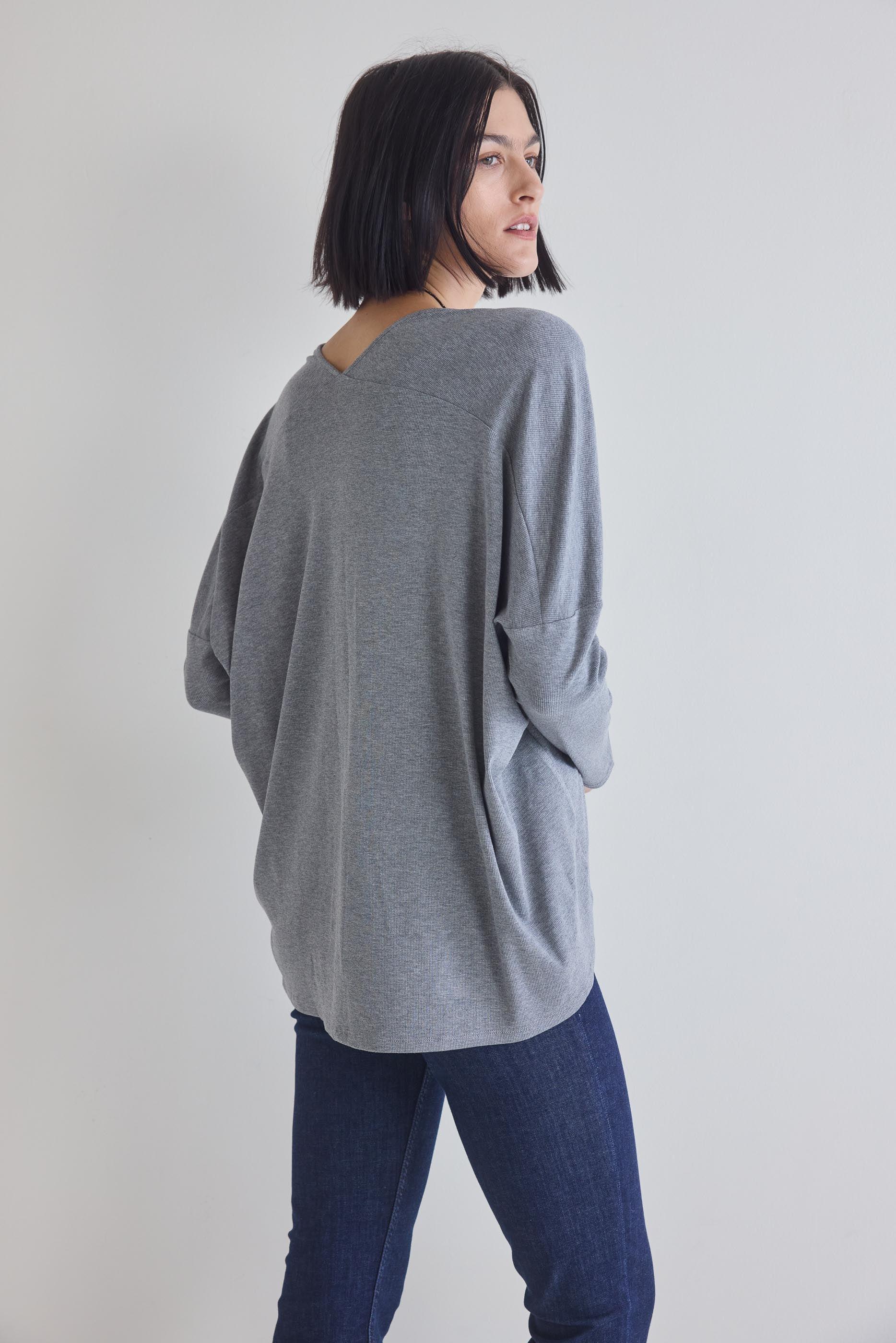 The Ribbed Dolman Long Sleeve Top product image